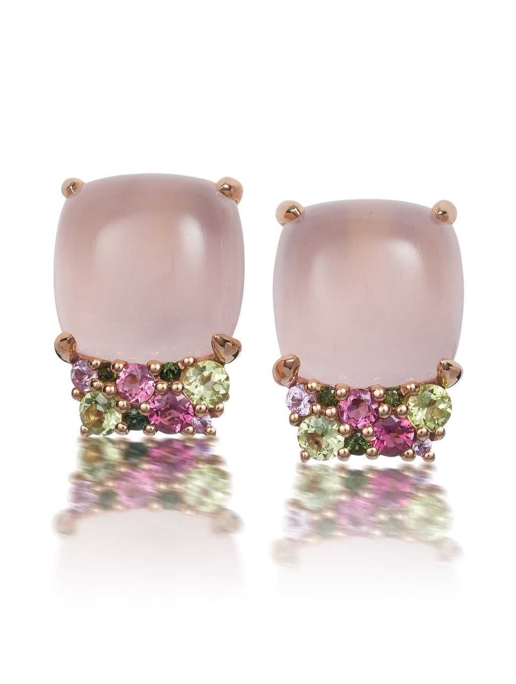 Isabelle Langlois Pointillist Pink Quartz Earrings