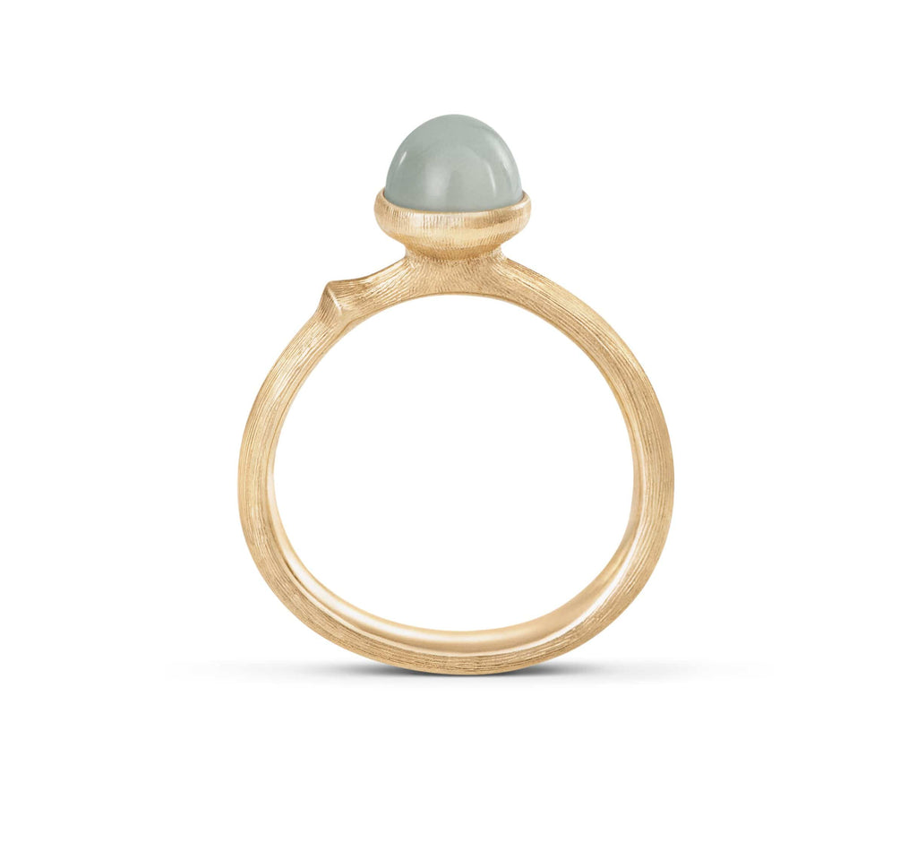 Ole Lynggaard Lotus Aquamarine Ring - Tiny