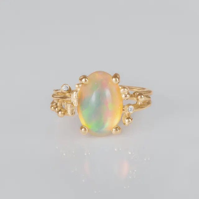 Ole Lynggaard Opal and Diamonds BoHo Ring