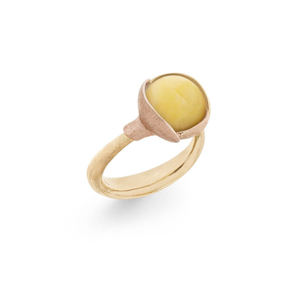 Ole Lynggaard Lotus Amber Ring - Size 2