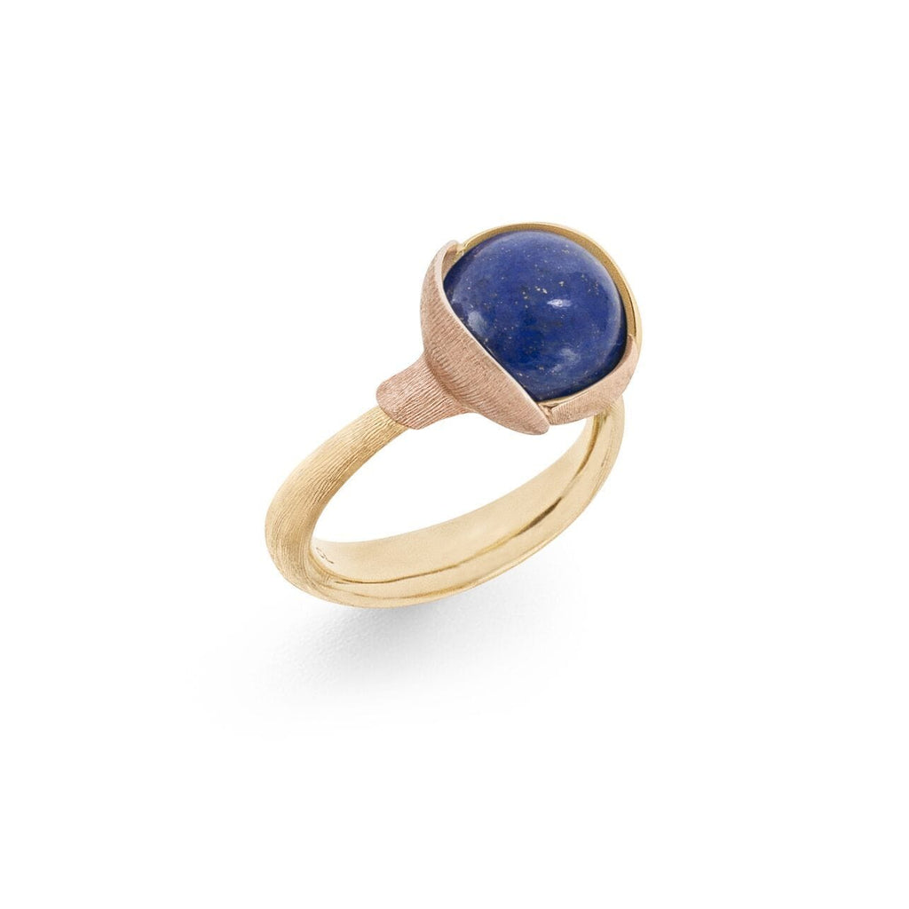Ole Lynggaard Lotus Lapis Lazuli Ring - Size 2