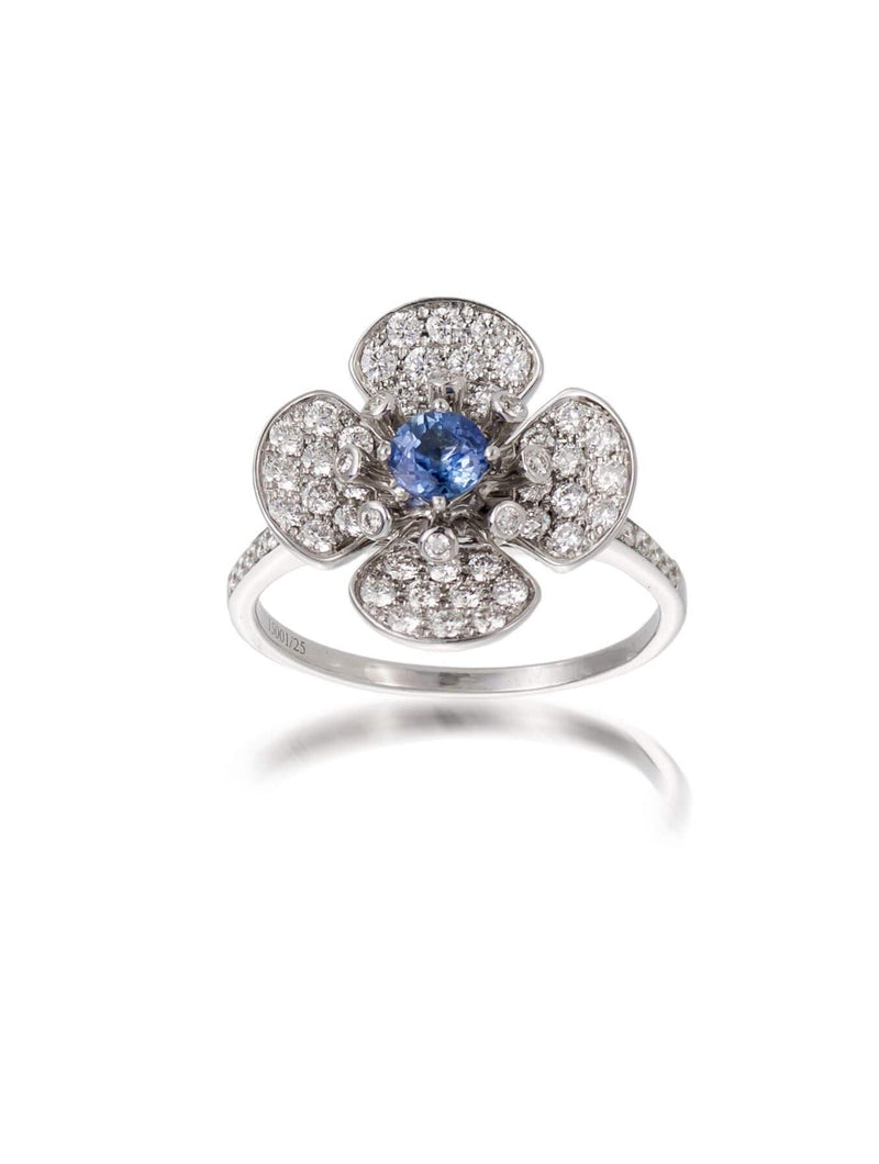 Isabelle Langlois Flora Lotus Sapphire & Diamond Ring