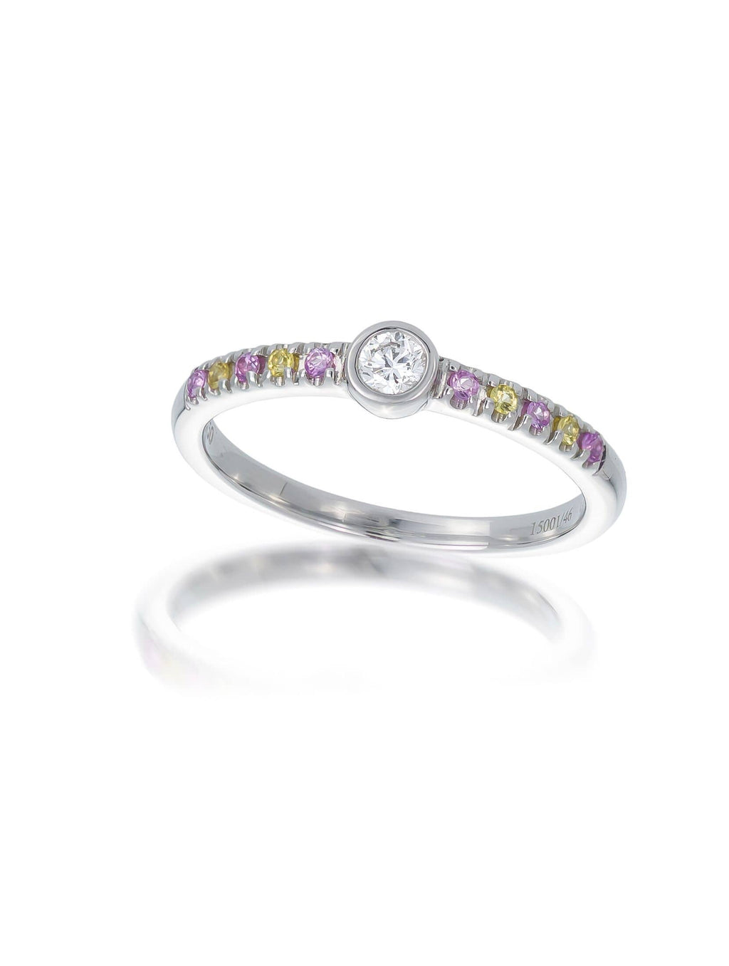 Isabelle Langlois Pointillist Sapphire & Diamond Stack Ring